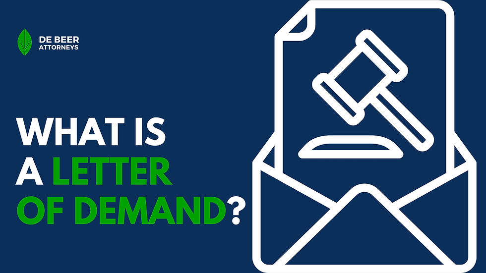 What is a letter of demand