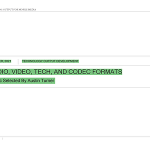Formats of Technology