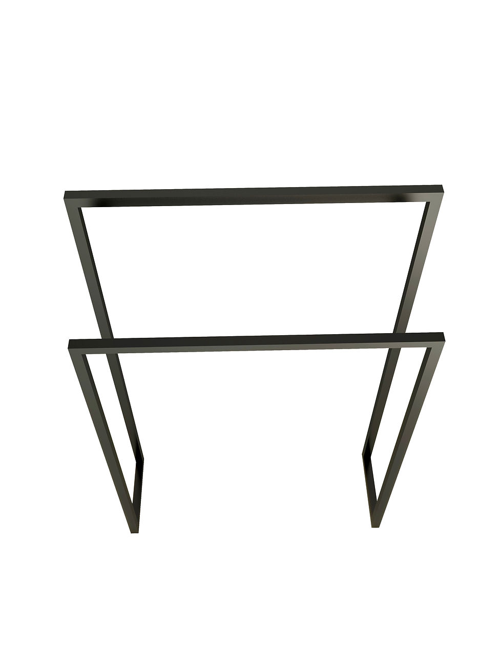 Freestanding 2 Bar Towel Stand | Black|Manhattan Collection