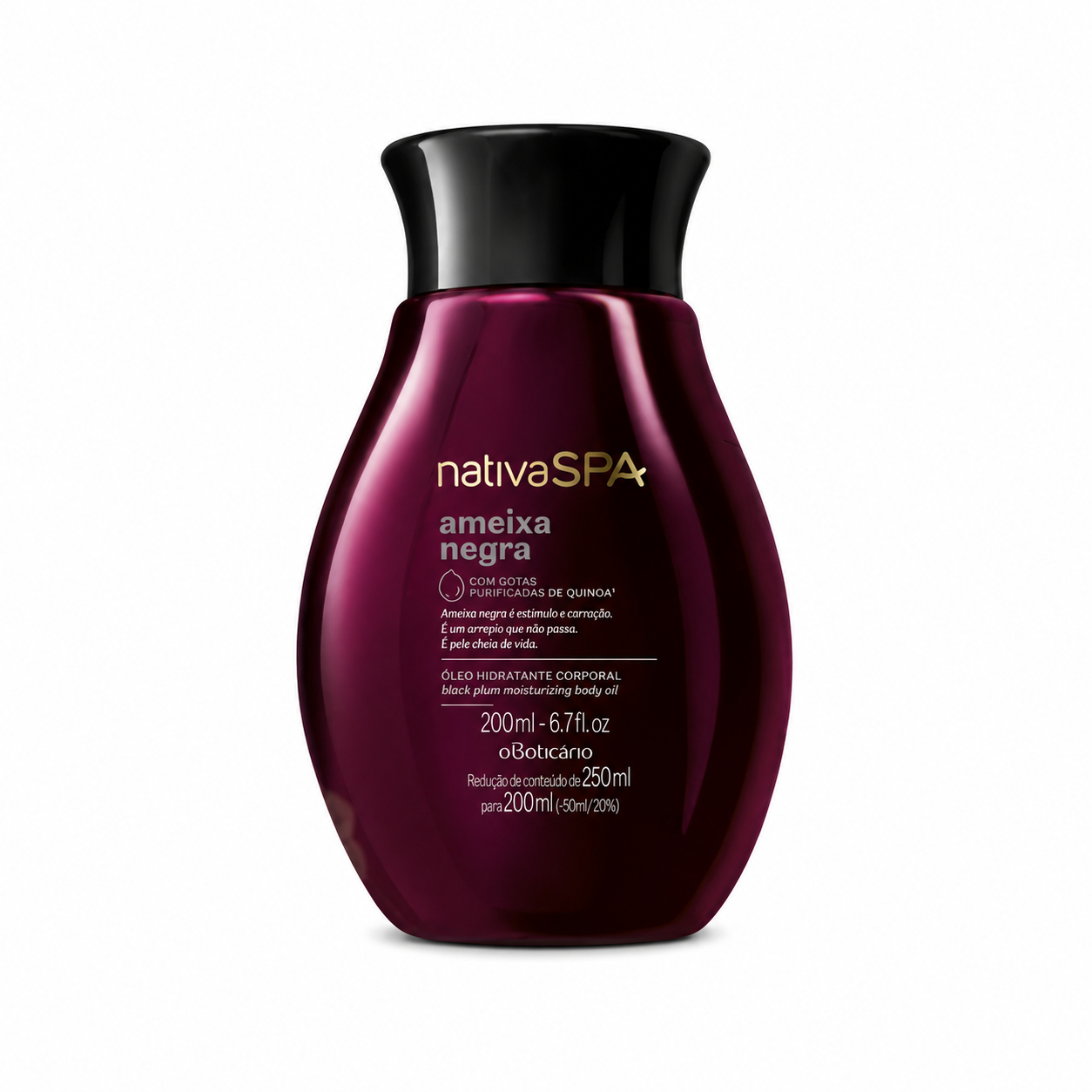 O Boticário Nativa SPA Black Plum Glorious Shower Body Oil 200ml