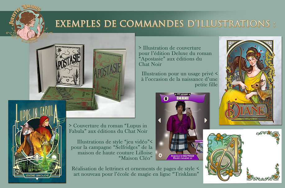Commandes personnalisées Juliette Amadis