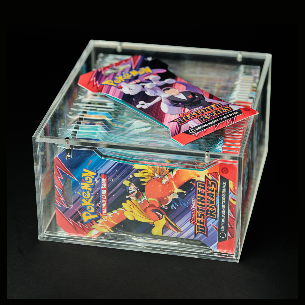 Sleeved booster pack acrylic case