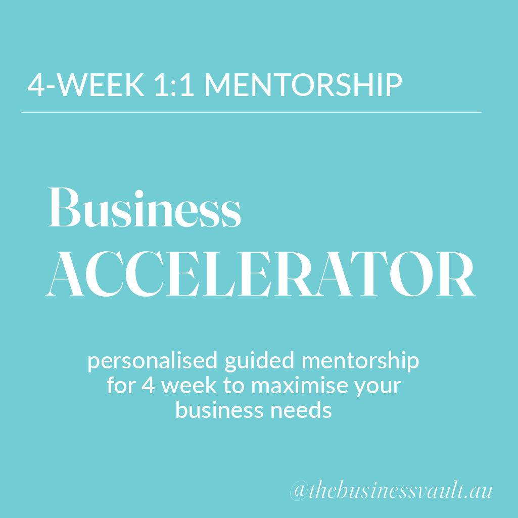 4 Week Business Accelerator 1:1 Mentoring