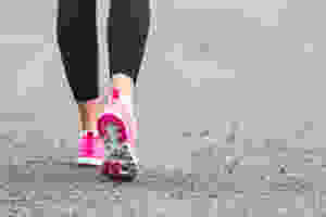 Girl jogging to boost her mood while on period