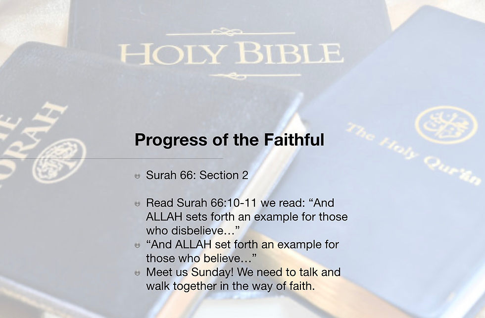 And ALLAH Set Forth An Example, Part 2: Progress of the Faithful! It’s Wednesday Night Live at Muhammad Mosque #26