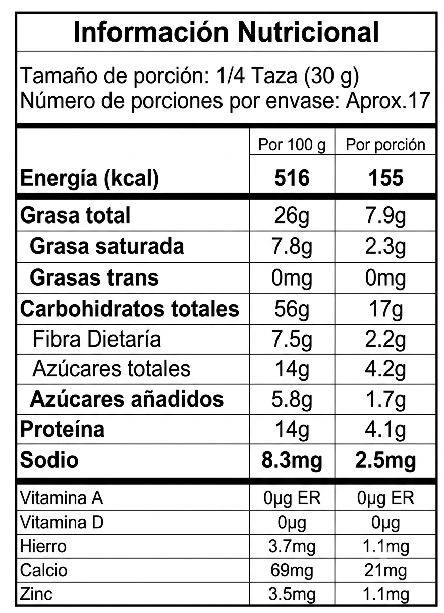 Miniatura: Granola artesanal Longévité Clásica (Endulzada con dátil)