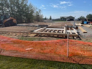 Shop framing. Built by Wes Crezee Construction in East Idaho. 
