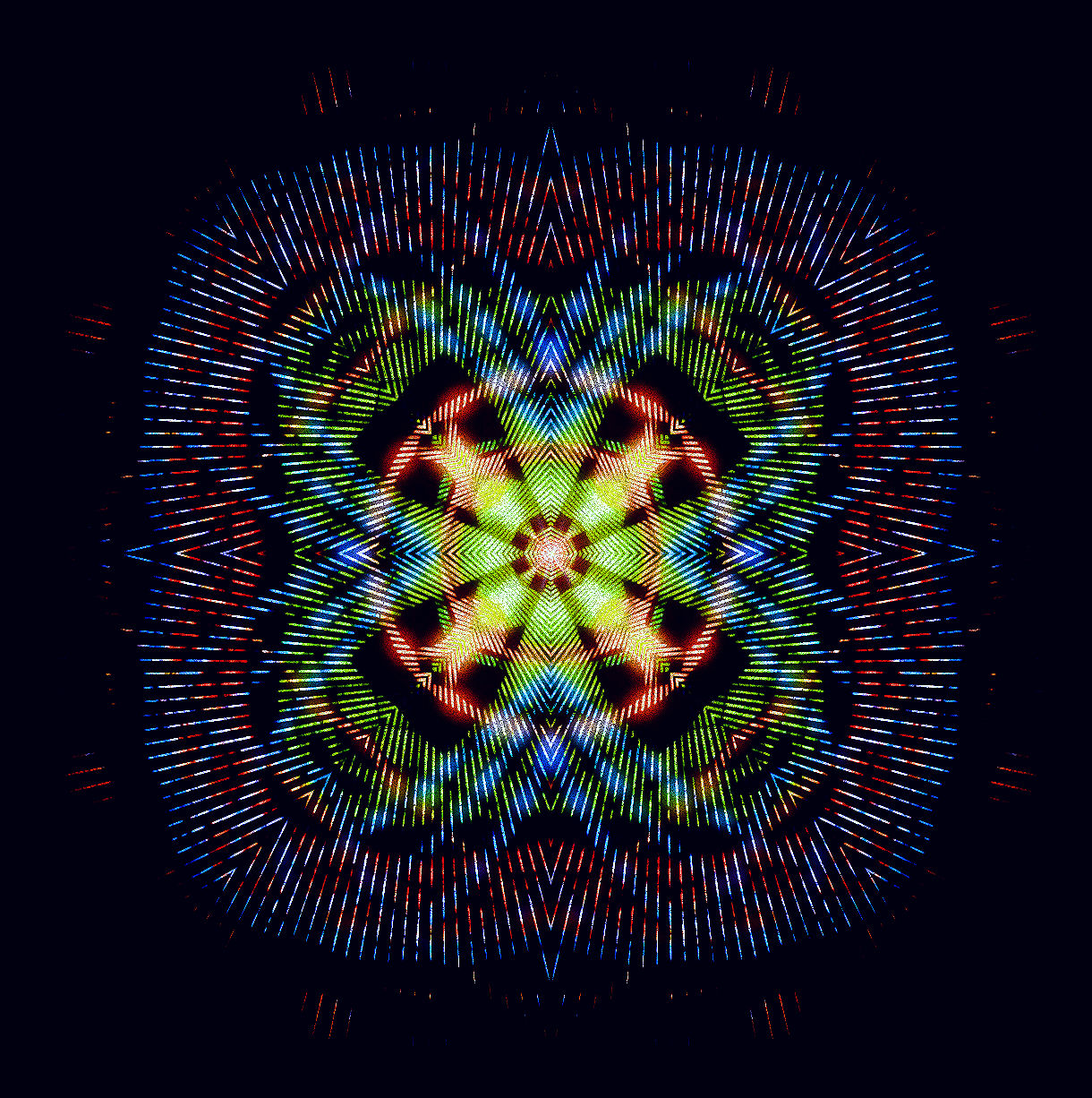 Rays Illuminate Mandala on Block Acrylic