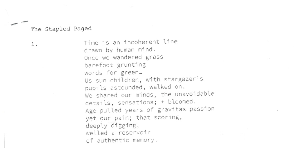 stapled pages scanned darkly