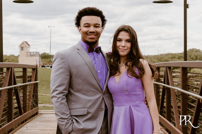 mixed race couple prom portraits