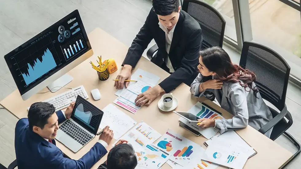 Concepto de datos digitales para el análisis de marketing y la toma de decisiones de inversión .
