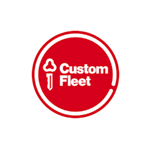 Custom Fleet logo: red circle with text
