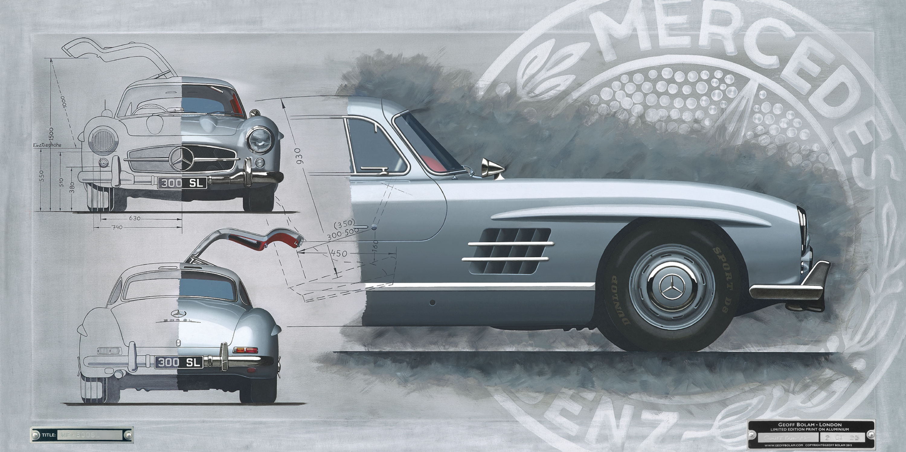Mercedes 300SL 'Gullwing' print