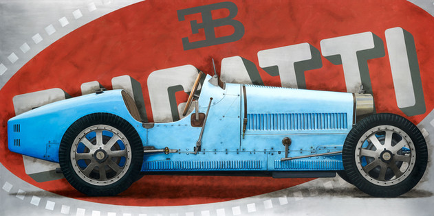 Bugatti Type 35 original painting