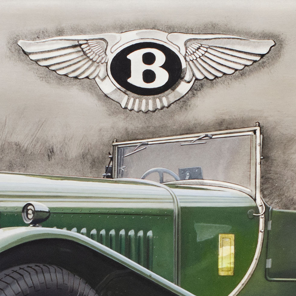 Detail of Bentely Crest and upper body