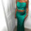 Thumbnail: Riveria Maxi green cut out satin crossbody dress