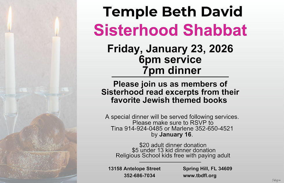 Sisterhood Shabbat