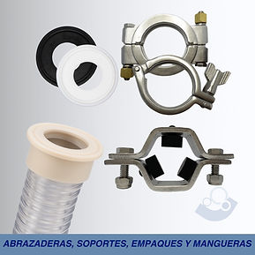 ABRAZADERAS, SOPORTES, EMPAQUES Y MANGUERAS