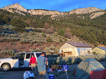 Camping near a mine adit in the Snake Range, Nevada