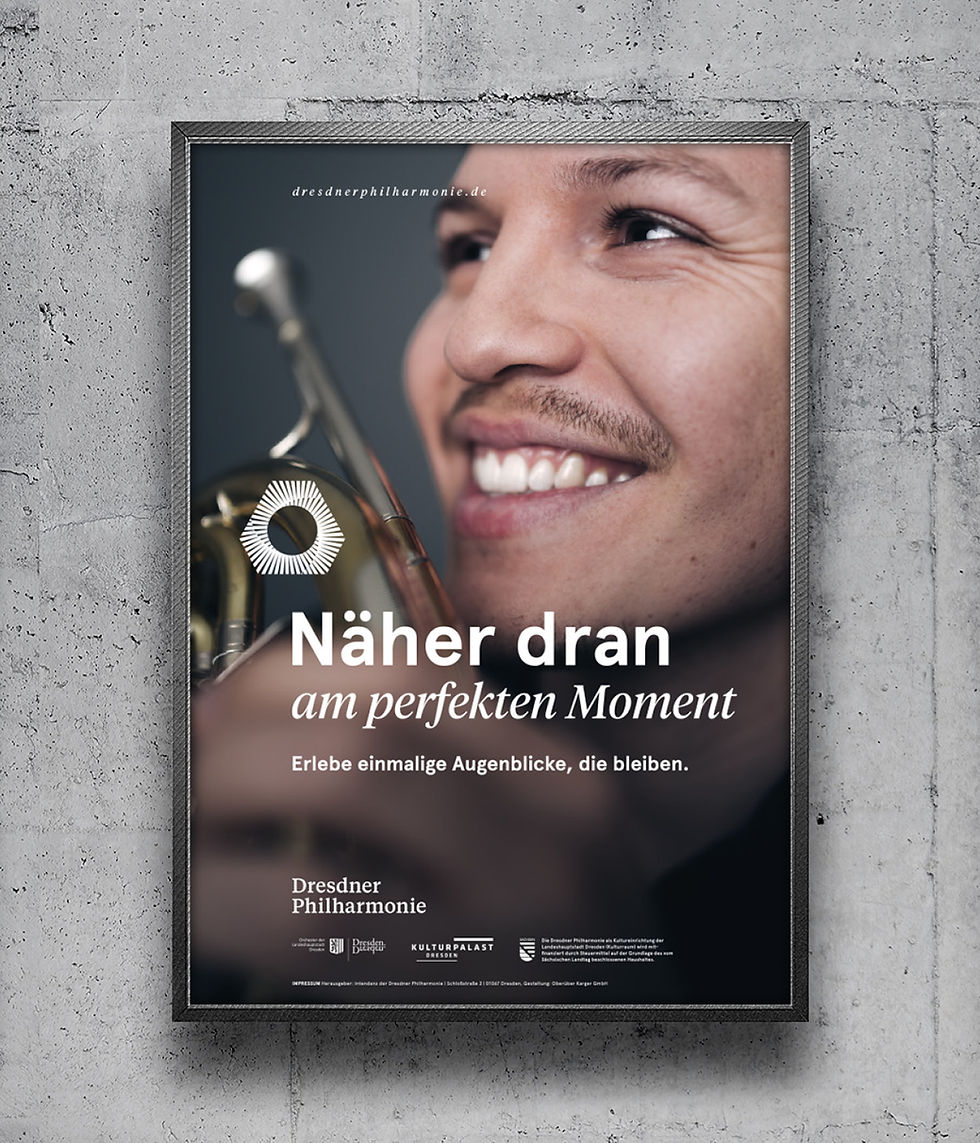 Ein Plakat für die Dresdner Philharmonie