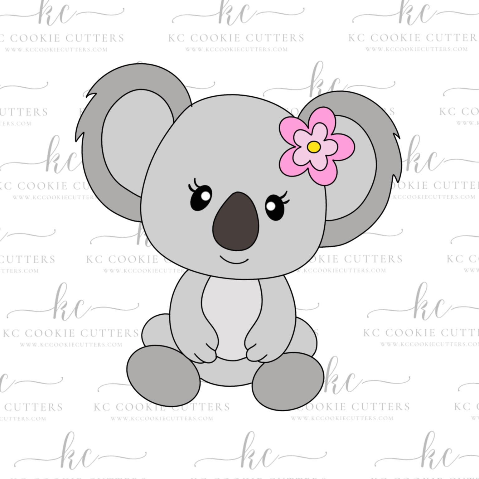 Koala with flower