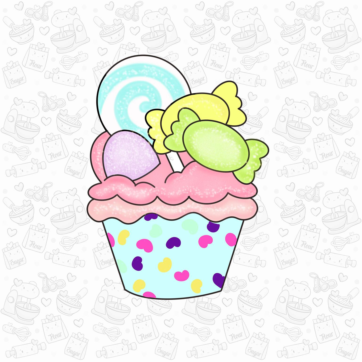 Candy cupcake