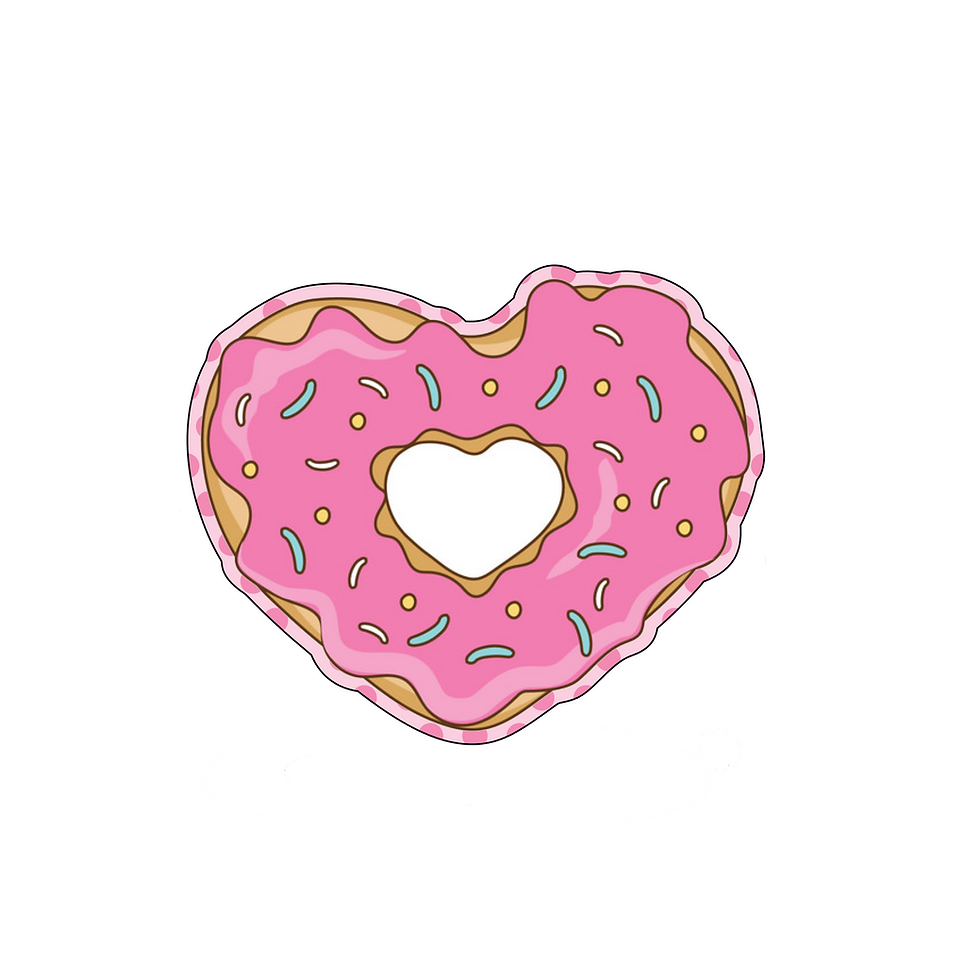 Heart shaped donut