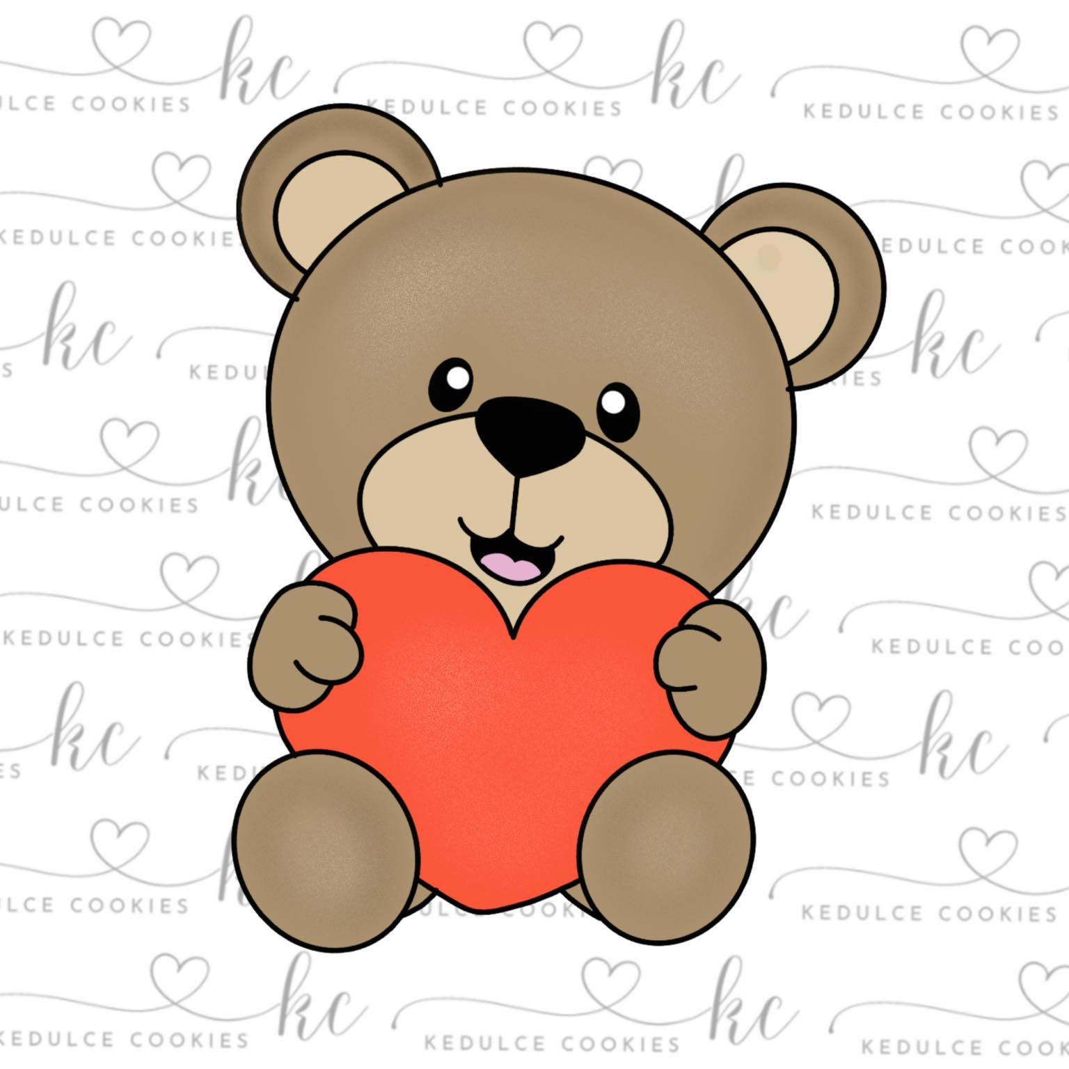 Valentine bear with heart