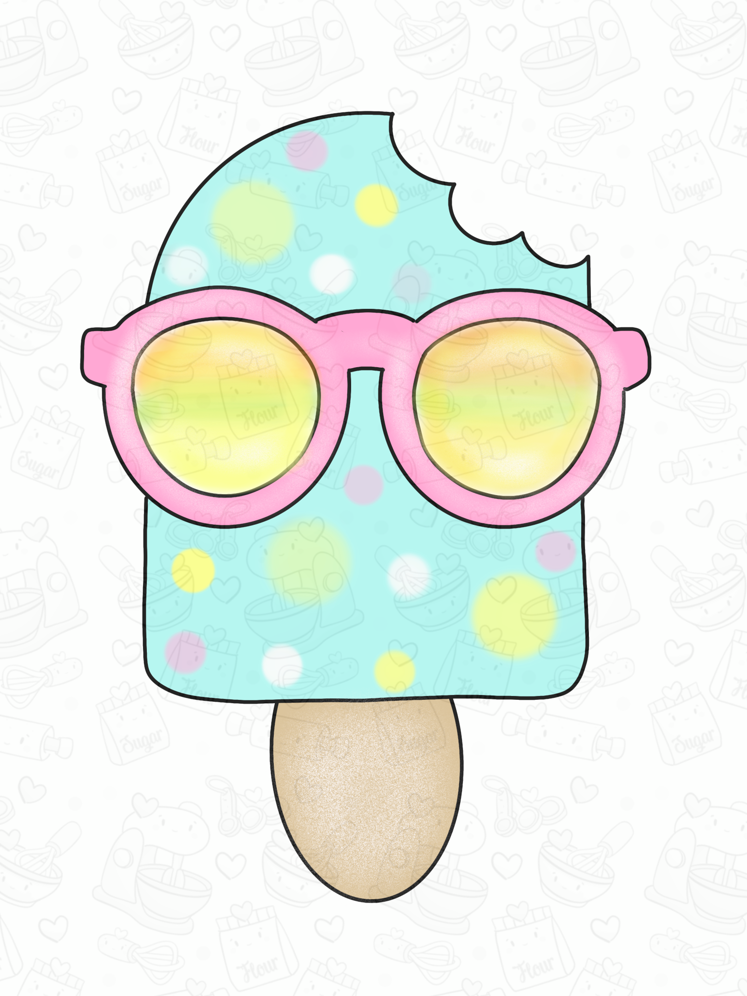 Ice Cream with sunglasses
