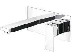 Mizu Bloc Set Chrome Bath Wall Mixer