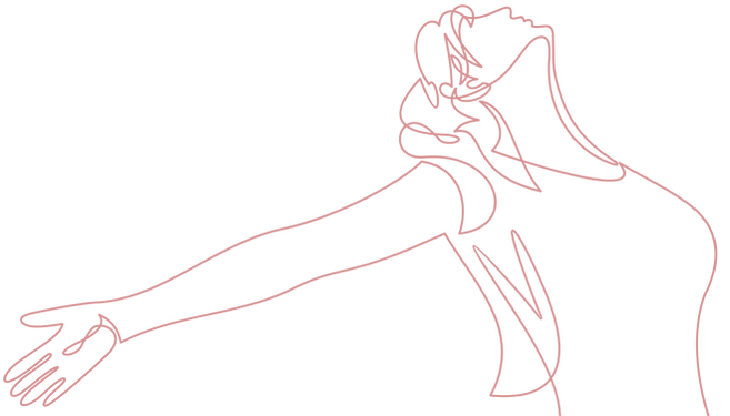 אישה בידיים פרושות הצידה, סמל לשחרור רגשי