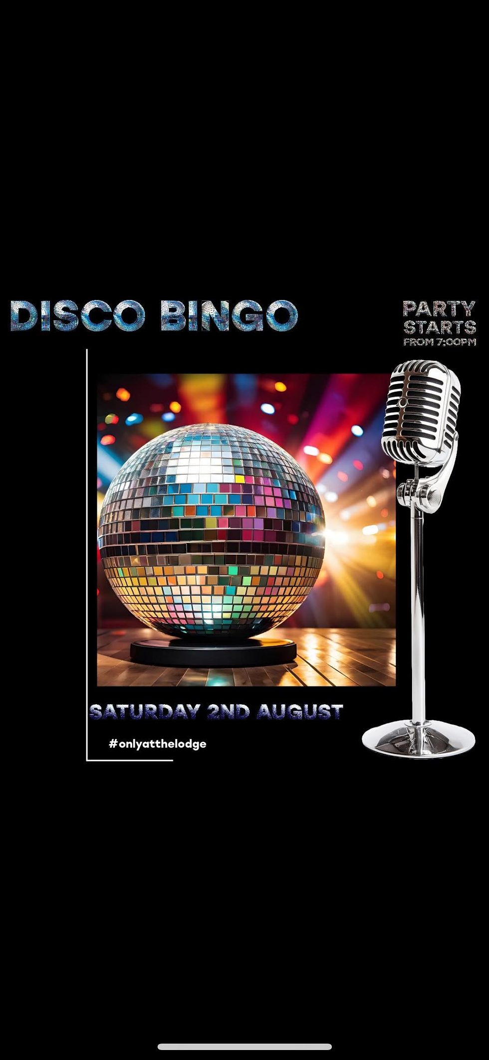 DISCO BINGO August 2nd