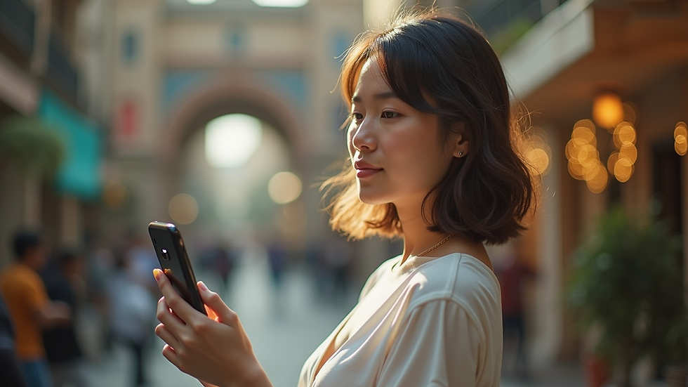 Eye-level view of mobile apps showcasing photo editing capabilities