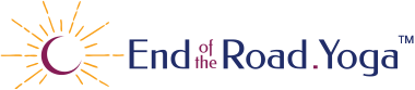 End of the Road Yoga logo with a sun and crescent moon graphic and stylized text.