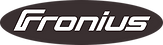 A greyscale image of the Fronius logo, featuring the distinctive Fronius wordmark in an elegant and modern design