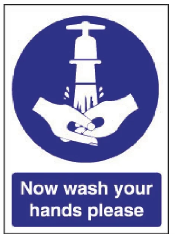 Wash your hands sign 