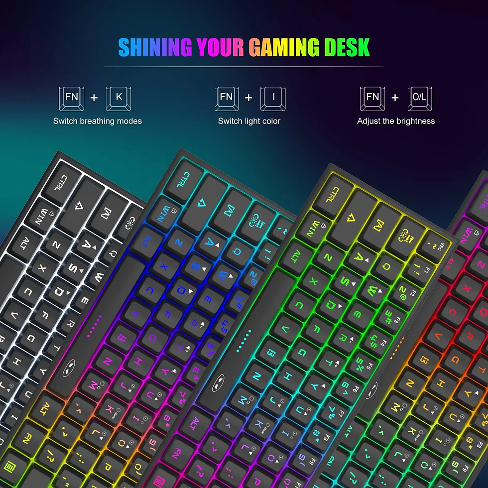 Thumbnail: Magegee TS91 Mini 60% Gaming Keyboard, RGB Backlit 61 Key Ultra-Compact Membrane