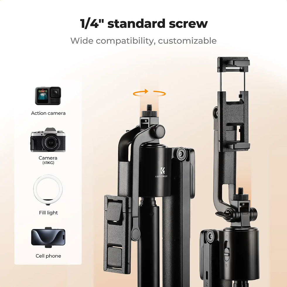 Thumbnail: K&F CONCEPT up to 71” Face Tracking Tripod Selfie Stick | 360° Rotation + Blueto