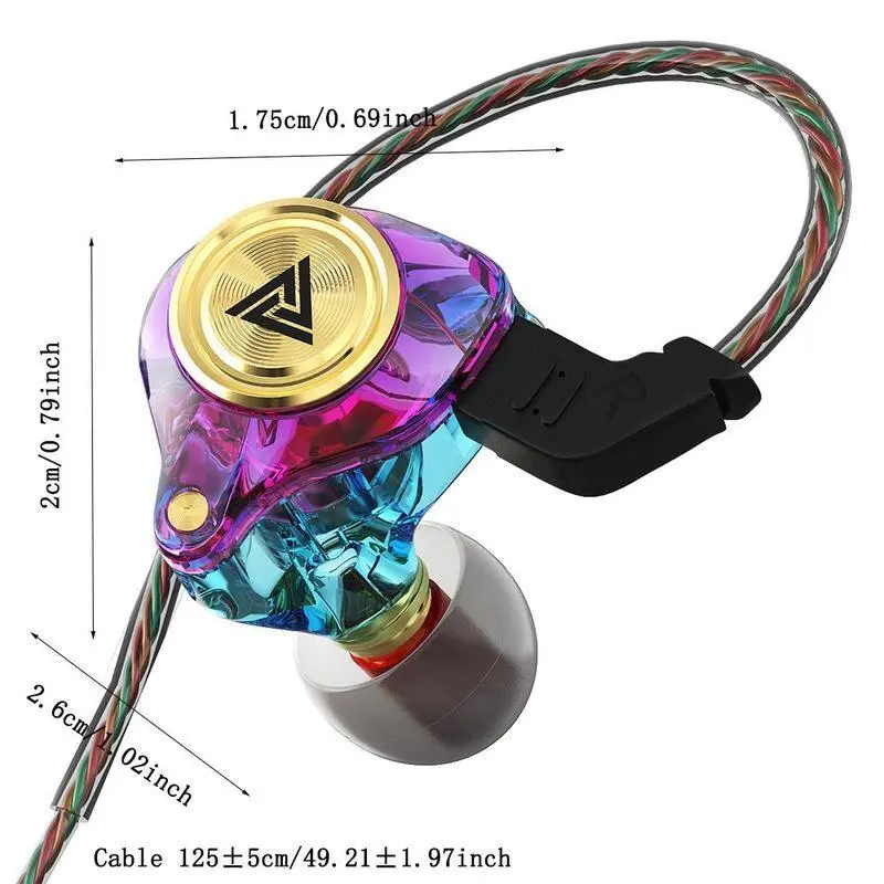 Thumbnail: QKZ AK3 Portable Wired In-Ear Earphone, Wired Headphones with Mic, Hifi Subwoofe