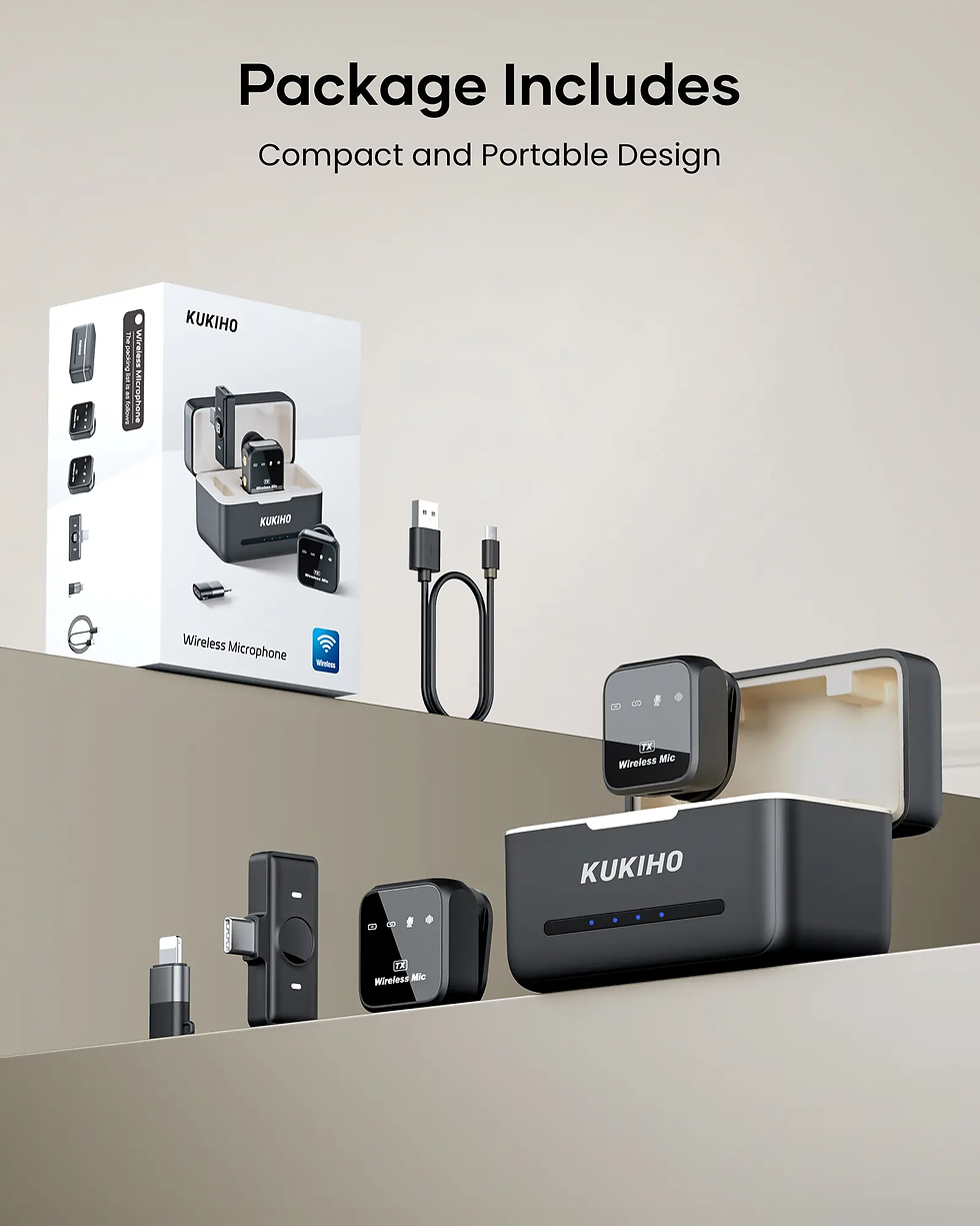 Thumbnail: Spring Glow Up！Kukiho Wireless Lavalier Microphone for Iphone Ipad Android with 