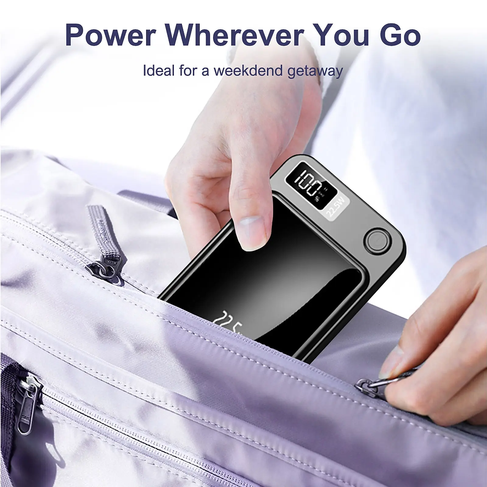 Thumbnail: Digital Power Display 10000 Mah Wireless Magnetic Power Bank for Iphone & Androi