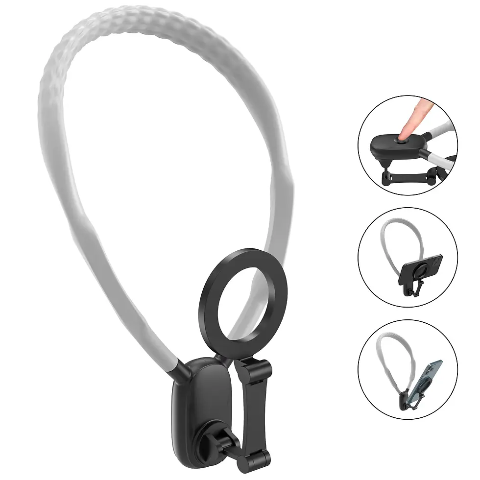 Thumbnail: Magnetic Neck Mount for Phones - Hands-Free Pov/Vlog Holder, Chest Strap for Iph