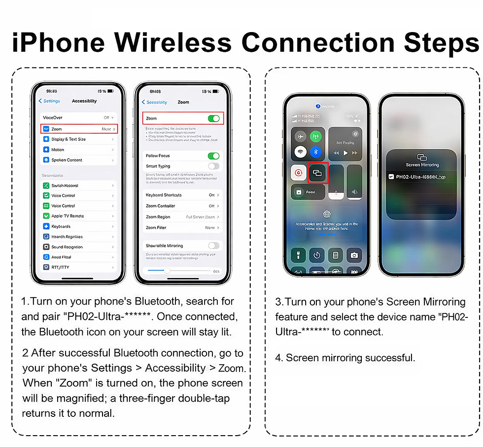 Thumbnail: Newmowa Touchscreen Phone Vlog Selfie Monitor Screen, Magnetic Wireless Back Cam