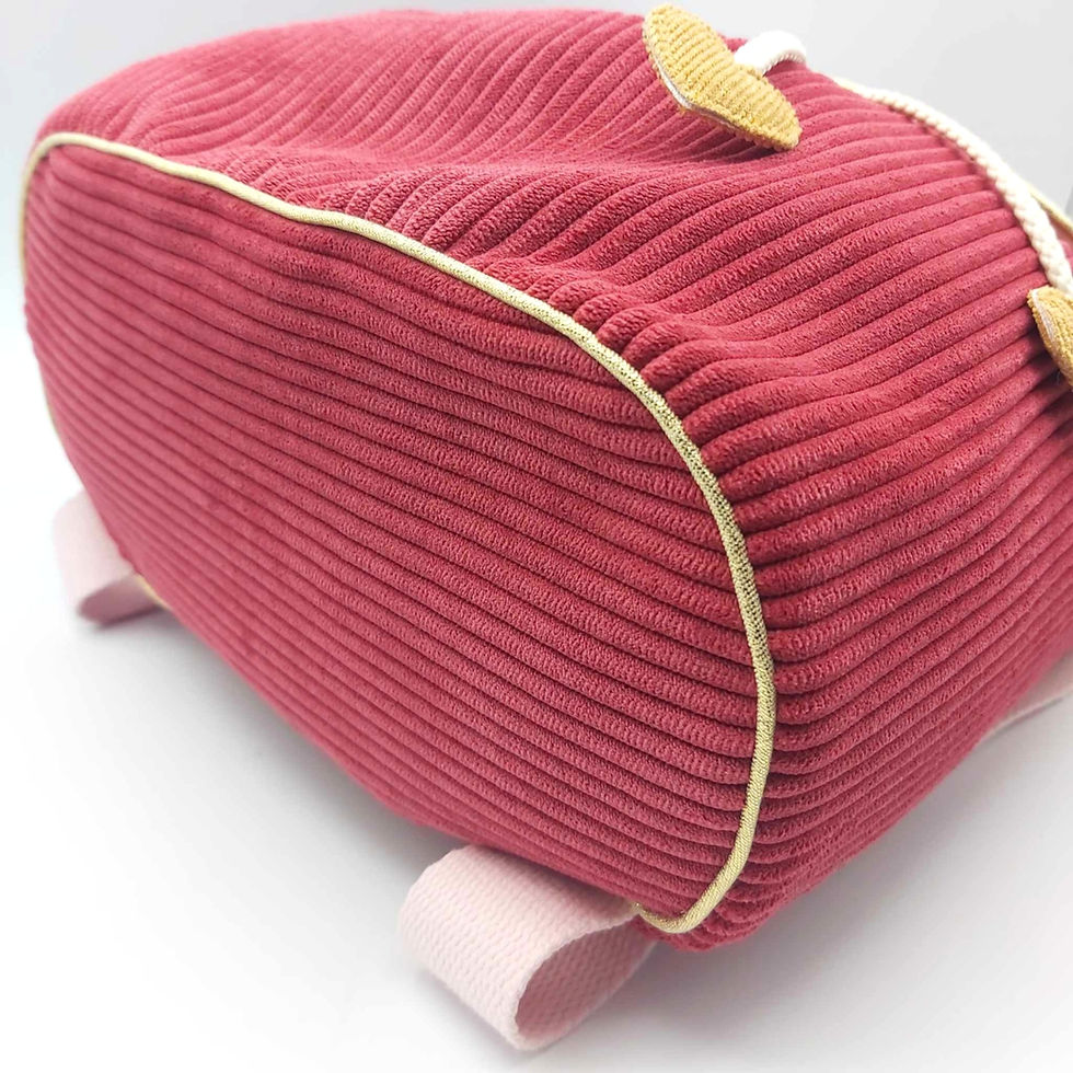 Miniature : Sac à dos velours  - Hérissons en Forêt