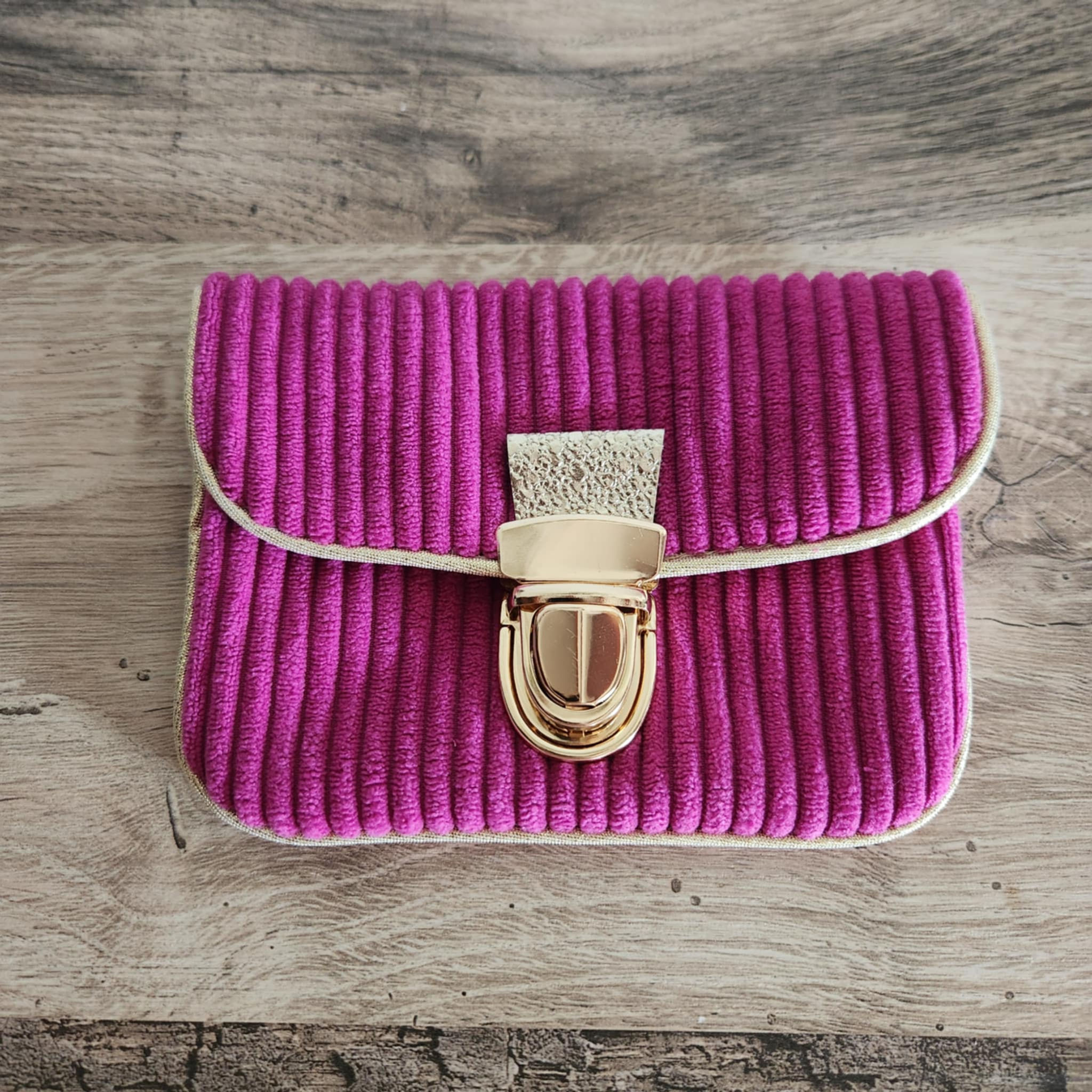 Porte-Monnaie Cléa - Velours Hibiscus