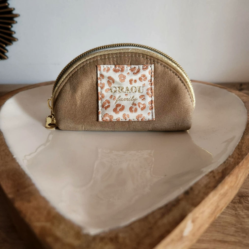 Porte-monnaie Luna - Microfibre Sable (GRAOU family)