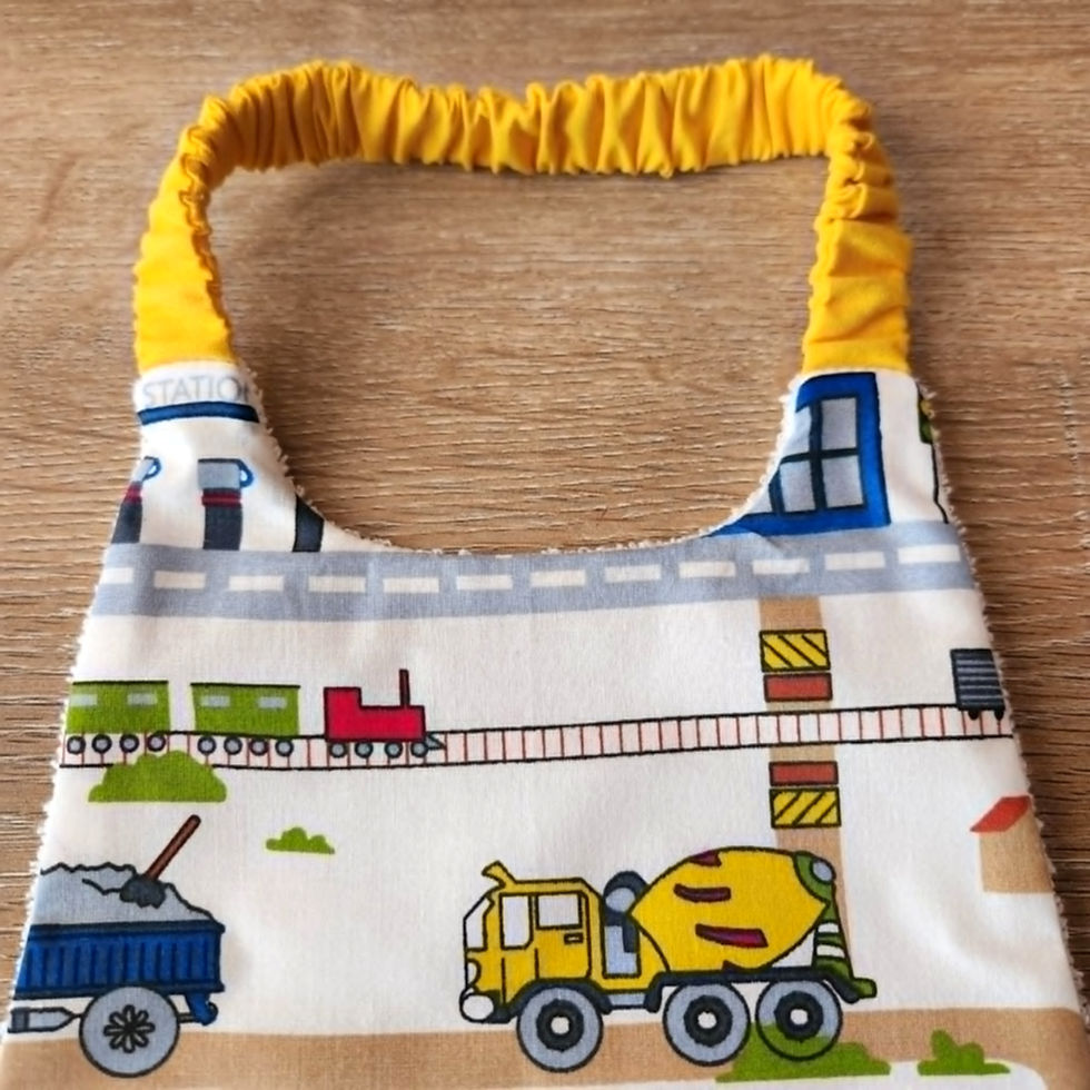 Miniature : Serviette maternelle - Les chantiers (jaune)