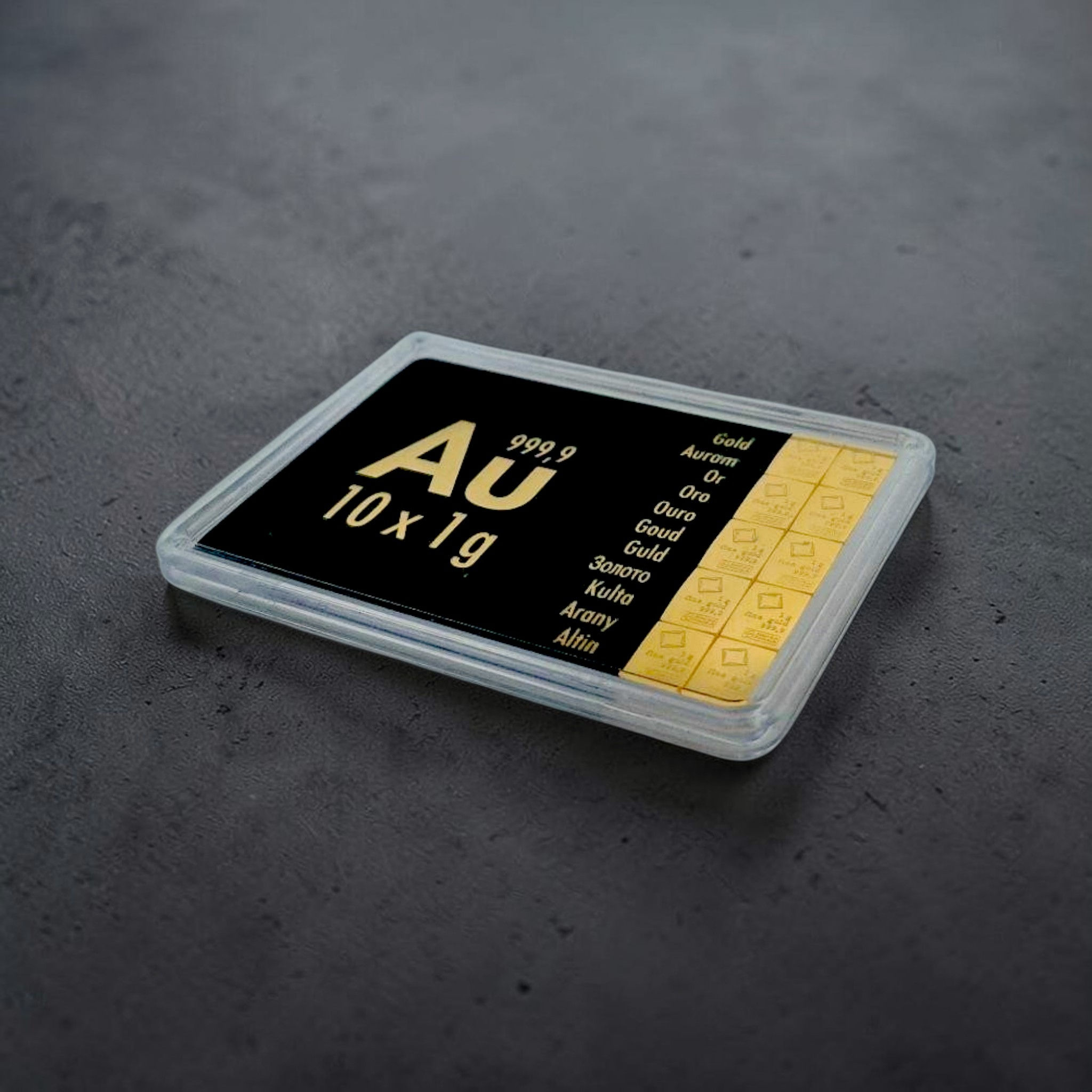 Valcambi 10 x 1 g Goldbarren Tafelbarren (CombiBar / Multicard) 999,9 Gold