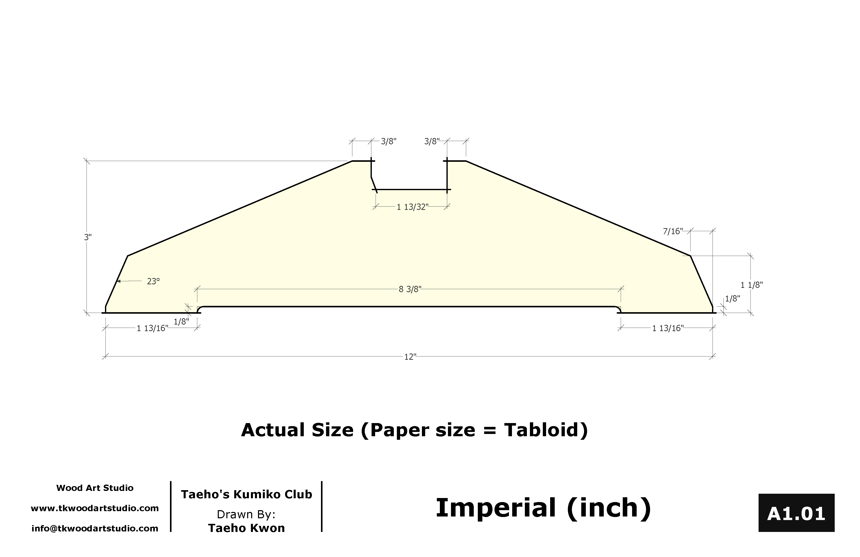 Imperial (inch) Feet Template for Taeho's Kumiko Club Panel