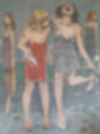 Two Girls in Petticoats (120x100cm) and...